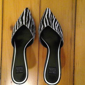 Ladies Zebra Calf Mules